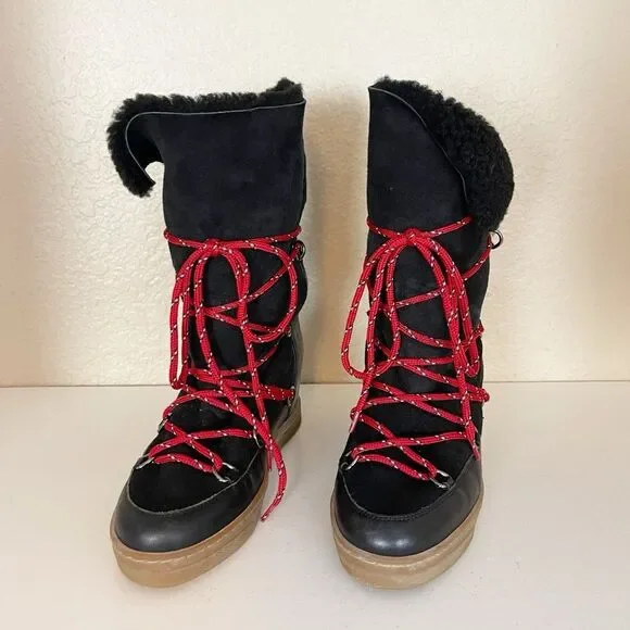 Isabel Marant Nowles tall Sherpa Boots 38/8 - Picture 15 of 16